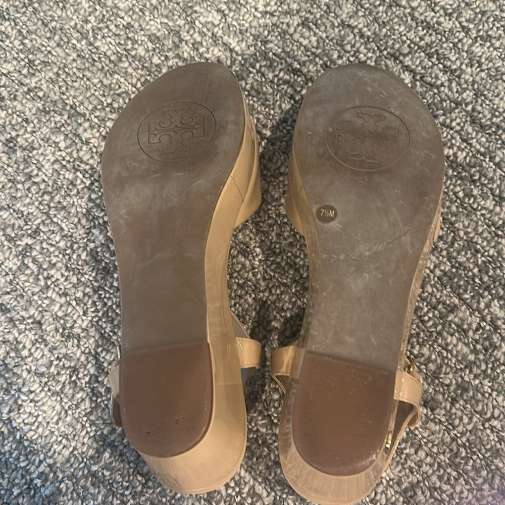 Tory Burch Abena Wedge Flatform Patent Flatform Sz 7.5 - Picture 10 of 12